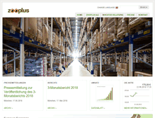 Tablet Screenshot of investors.zooplus.com