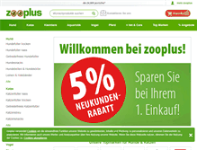 Tablet Screenshot of m.zooplus.de